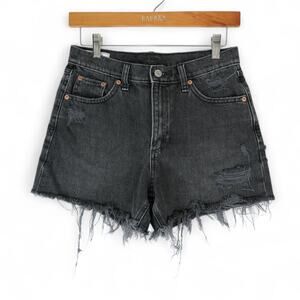 Gap Denim Shorts Womens‎ 25/0R (28x4) Black 4" High Rise Stride Short Distressed